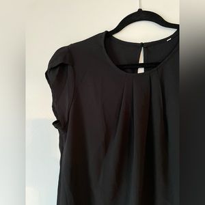 Black XL Shirt Sleeve Blouse Shein